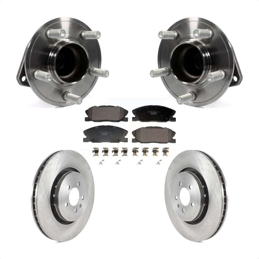Ensemble de roulements de moyeu avant, Rotors et plaquettes de frein à disque, Kit pour Dodge Charger