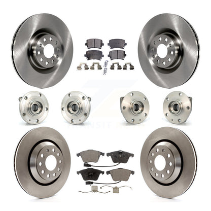 Kit de rotors et plaquettes de frein à disque, roulements de moyeu avant et arrière (10 pièces) pour Volkswagen R3
