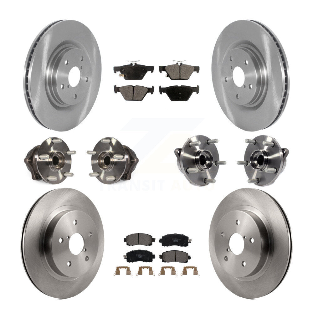 Kit de plaquettes de Rotor de frein à disque, roulement de moyeu avant et arrière (10 pièces) pour Subaru Outback Legac