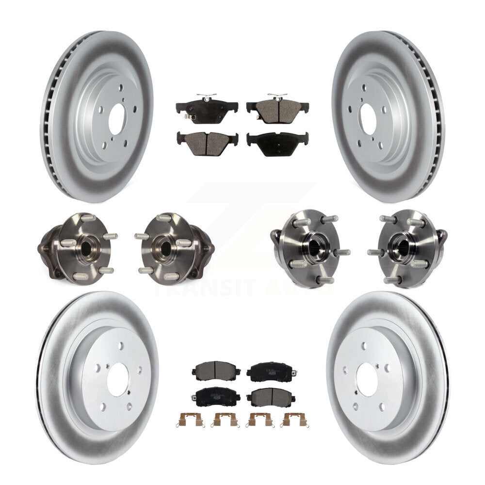 Kit de plaquettes de Rotor de frein, roulement de moyeu avant et arrière (10 pièces) pour Subaru Outback Legac
