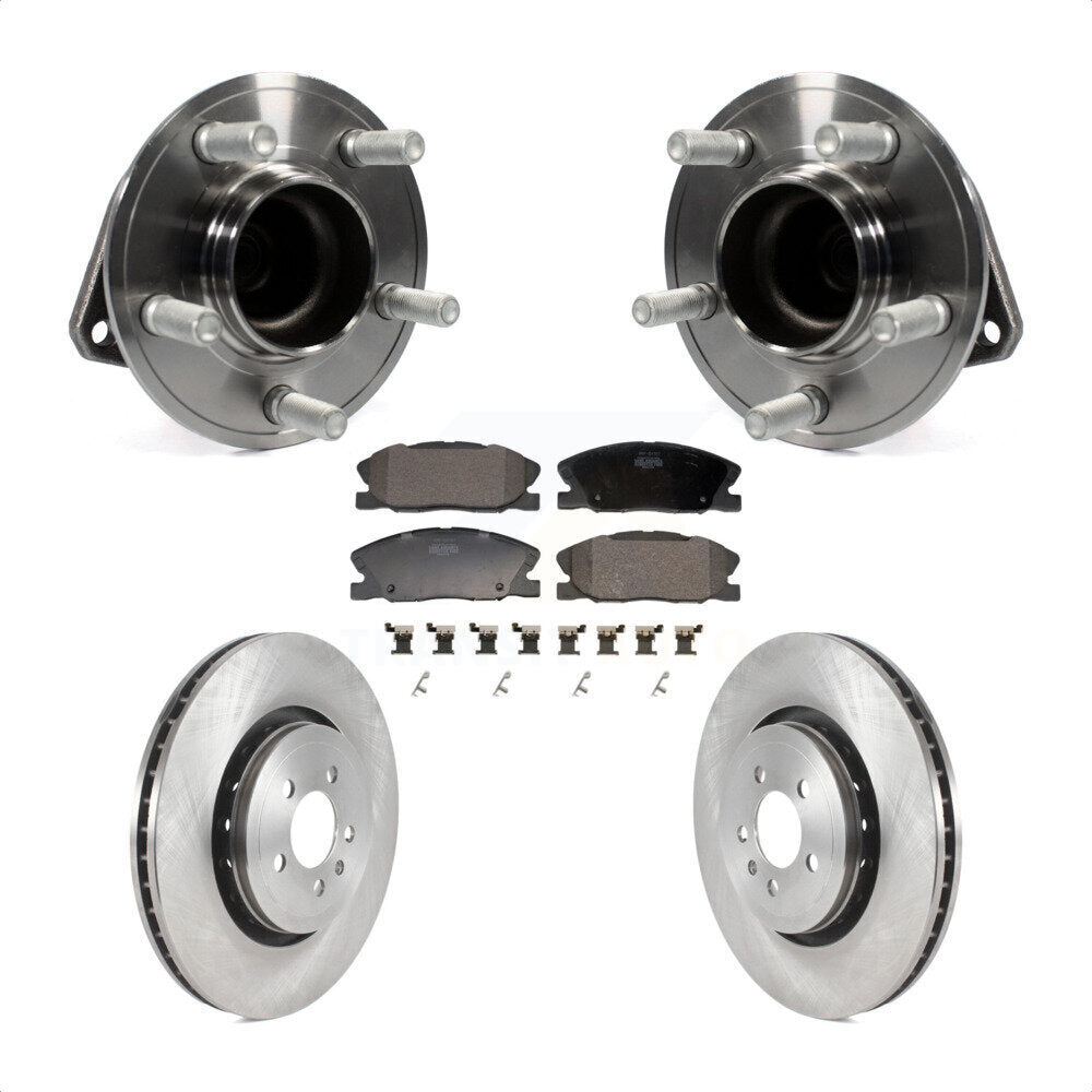 Ensemble de roulements de moyeu avant, Rotors et plaquettes de frein à disque, Kit pour Dodge Charger