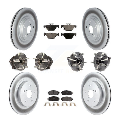 Kit de plaquettes de Rotor de frein, roulement de moyeu avant et arrière (10 pièces) pour Subaru Outback Legac