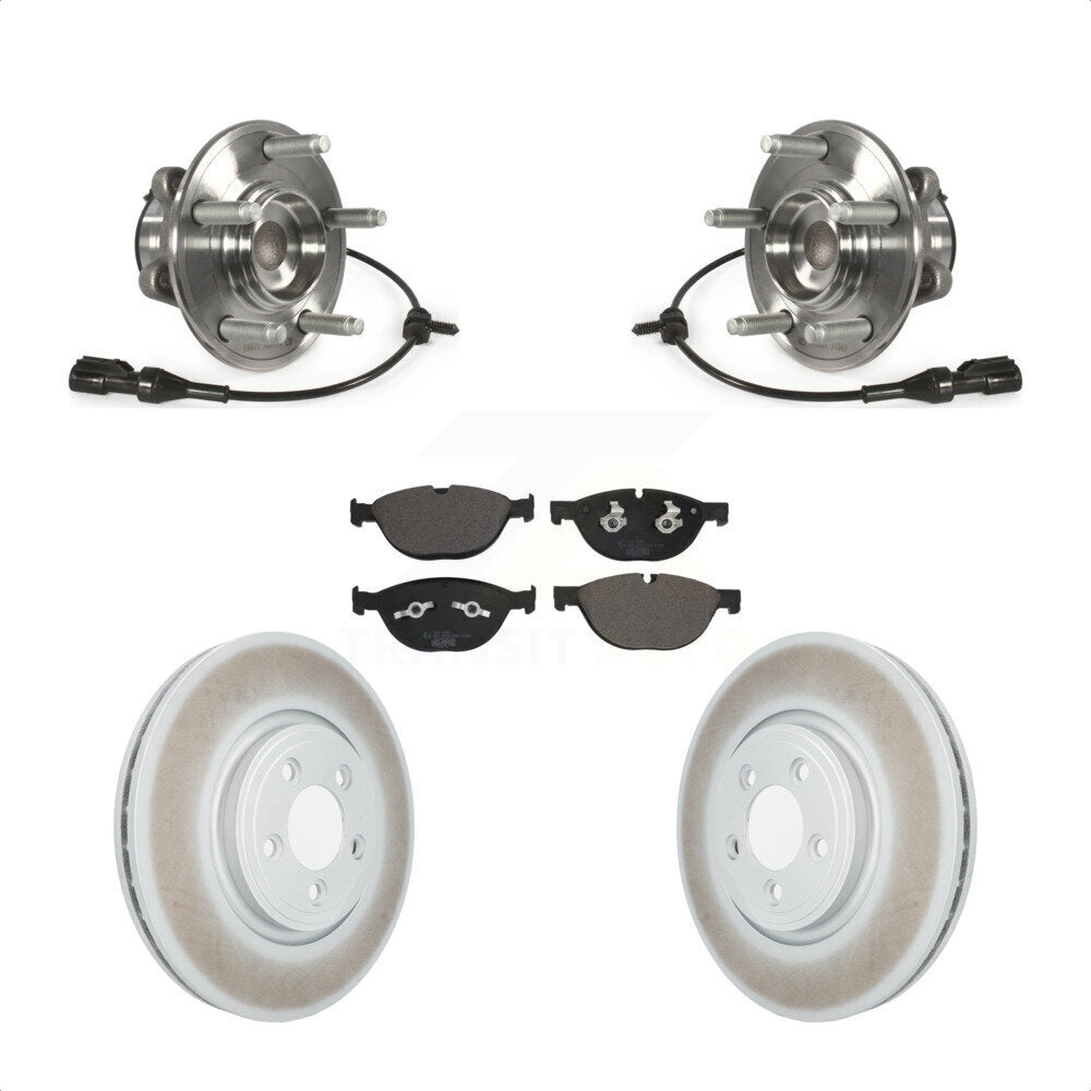 Kit de rotor de frein et de plaquettes enduits de roulement de moyeu avant pour Jaguar XF Supercharge 2010