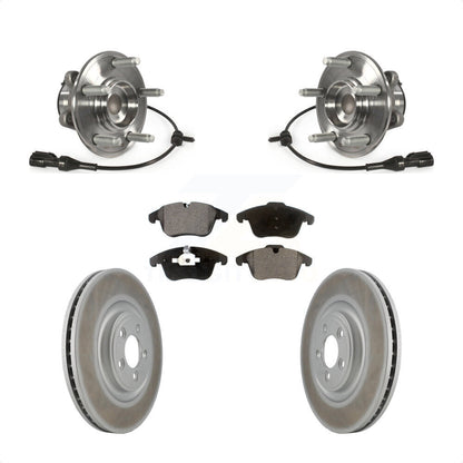 Kit de rotors et plaquettes de frein à disque enduits d'assemblage de roulement de moyeu avant pour Jaguar XF