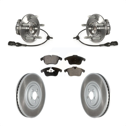 Kit de rotors et plaquettes de frein à disque enduits d'assemblage de roulement de moyeu avant pour Jaguar XF