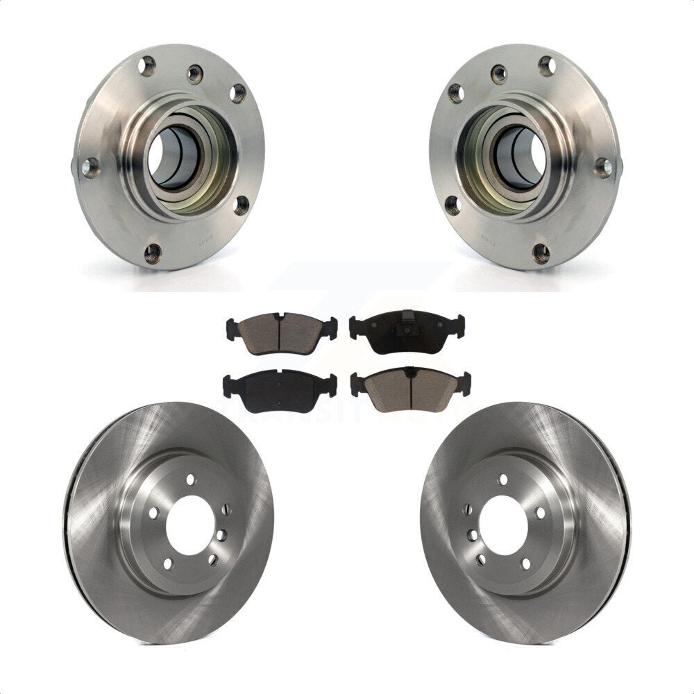 Kit de rotors de frein à disque et de plaquettes en céramique, ensemble de roulements de moyeu avant, pour BMW 320i