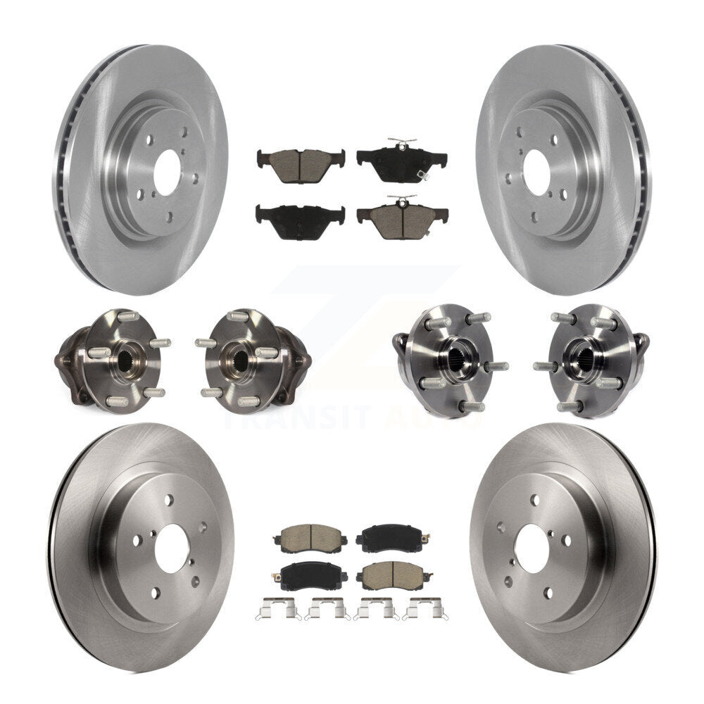 Kit de plaquettes de Rotor de frein à disque, roulement de moyeu avant et arrière (10 pièces) pour Subaru Outback Legac