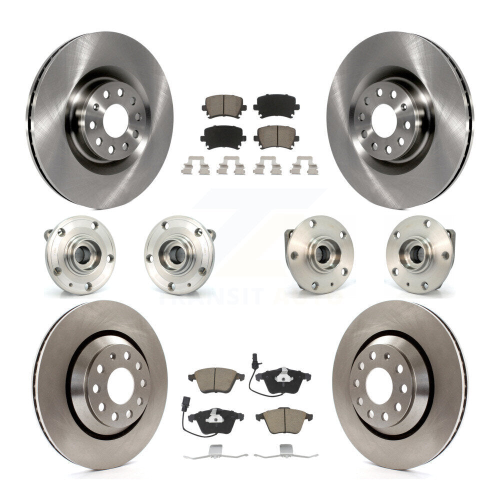 Kit de rotors et plaquettes de frein à disque, roulements de moyeu avant et arrière (10 pièces) pour Volkswagen R3