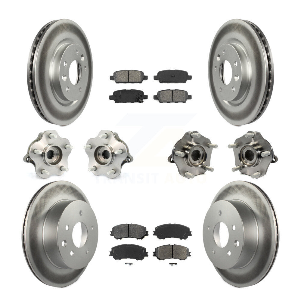 Kit de plaquettes de rotor de frein, roulement de moyeu avant et arrière (10 pièces) pour Nissan Rogue AW 2014