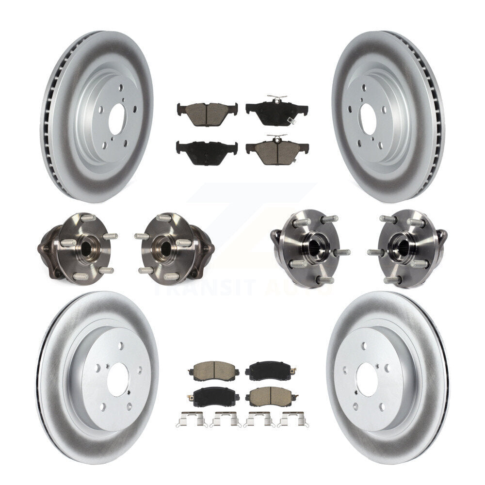 Kit de plaquettes de Rotor de frein, roulement de moyeu avant et arrière (10 pièces) pour Subaru Outback Legac