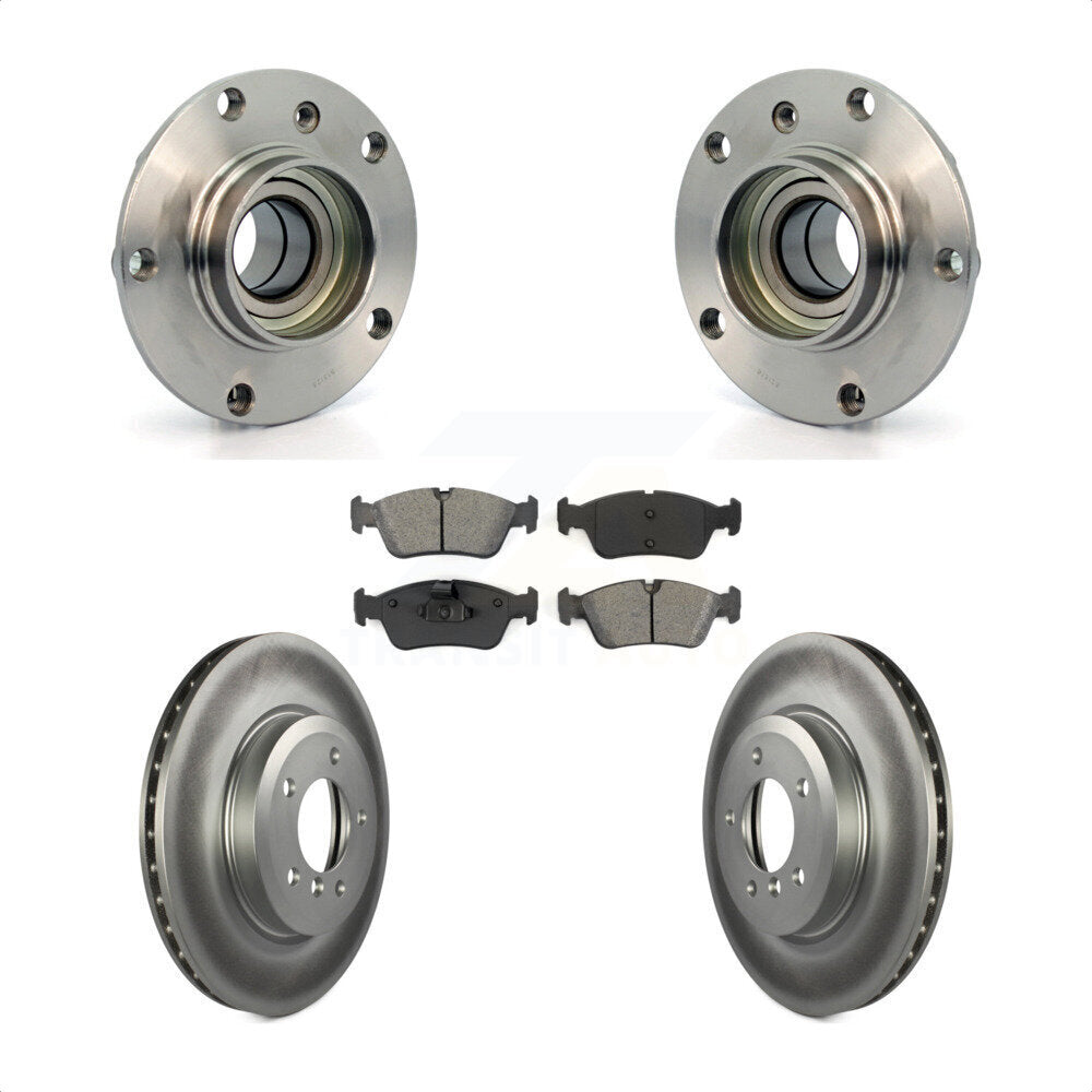 Kit de rotors et plaquettes de frein à disque enduits d'assemblage de roulement de moyeu avant pour BMW 320i