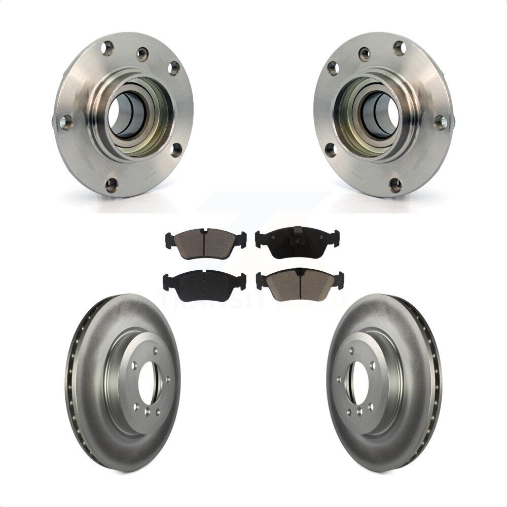Kit de rotors et plaquettes de frein à disque enduits d'assemblage de roulement de moyeu avant pour BMW 320i