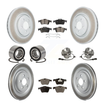 Kit de patins de rotor de frein à disque revêtu de roulement de moyeu avant et arrière (10 pièces) pour Jaguar X