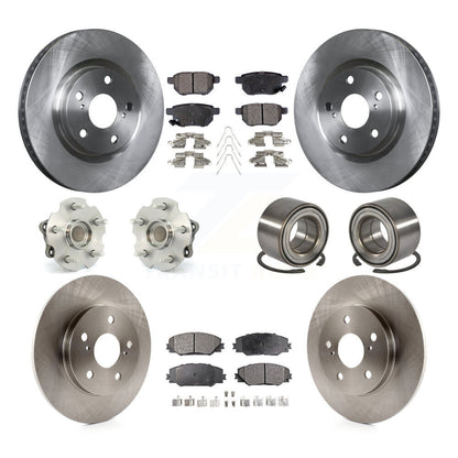 Kit de rotors et plaquettes de frein avec roulement de moyeu avant et arrière (10 pièces) pour Toyota Corolla i 17-18