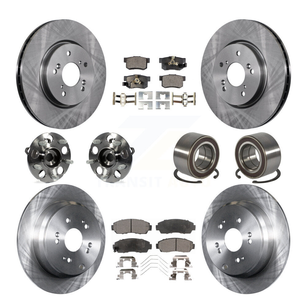 Kit de rotor et de plaquettes de frein avec roulement de moyeu avant et arrière (10 pièces) pour Honda CR-V AW 2012 – 2016