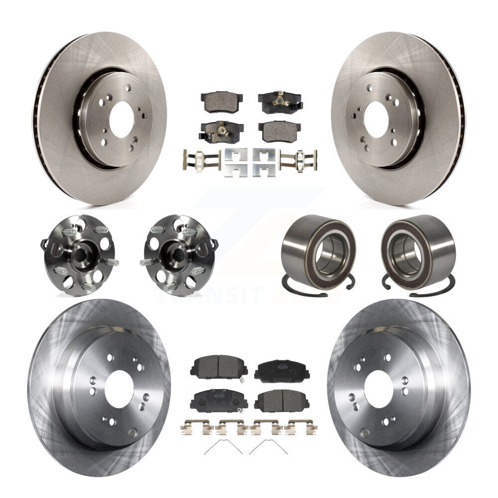 Kit de rotors et plaquettes de frein avec roulement de moyeu avant et arrière (10 pièces) pour Acura RDX AW 2013 – 2016