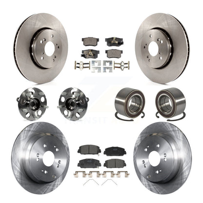Kit de rotors et plaquettes de frein avec roulement de moyeu avant et arrière (10 pièces) pour Acura RDX AW 2013 – 2016