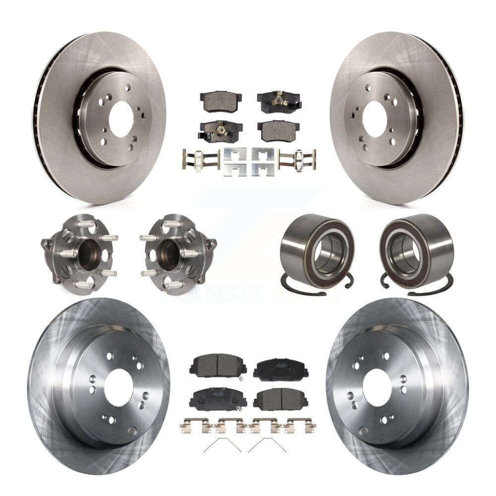 Kit de rotors et plaquettes de frein avec roulement de moyeu avant et arrière (10 pièces) pour Acura RDX FW 2013 – 2018