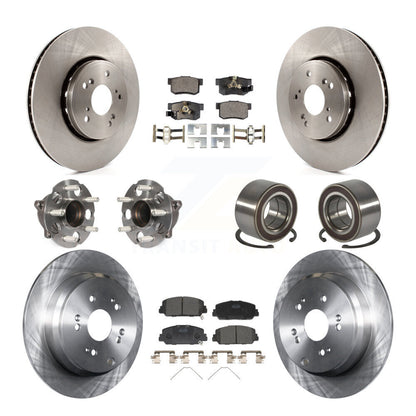 Kit de rotors et plaquettes de frein avec roulement de moyeu avant et arrière (10 pièces) pour Acura RDX FW 2013 – 2018