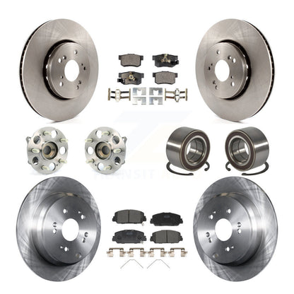 Kit de rotors et plaquettes de frein avec roulement de moyeu avant et arrière (10 pièces) pour Acura RDX AW 2017 – 2018