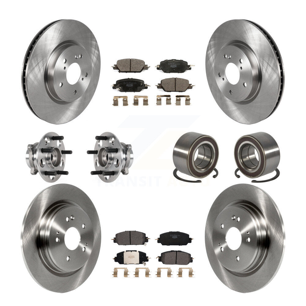 Kit de Rotor et plaquettes de frein à disque, roulement de moyeu de roue avant et arrière (10 pièces) pour Honda CR-