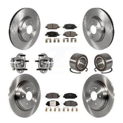 Kit de Rotor et plaquettes de frein à disque, roulement de moyeu de roue avant et arrière (10 pièces) pour Honda CR-