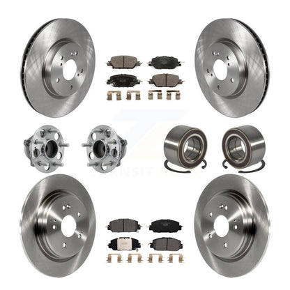Kit de Rotor et plaquettes de frein à disque, roulement de moyeu de roue avant et arrière (10 pièces) pour Honda CR-