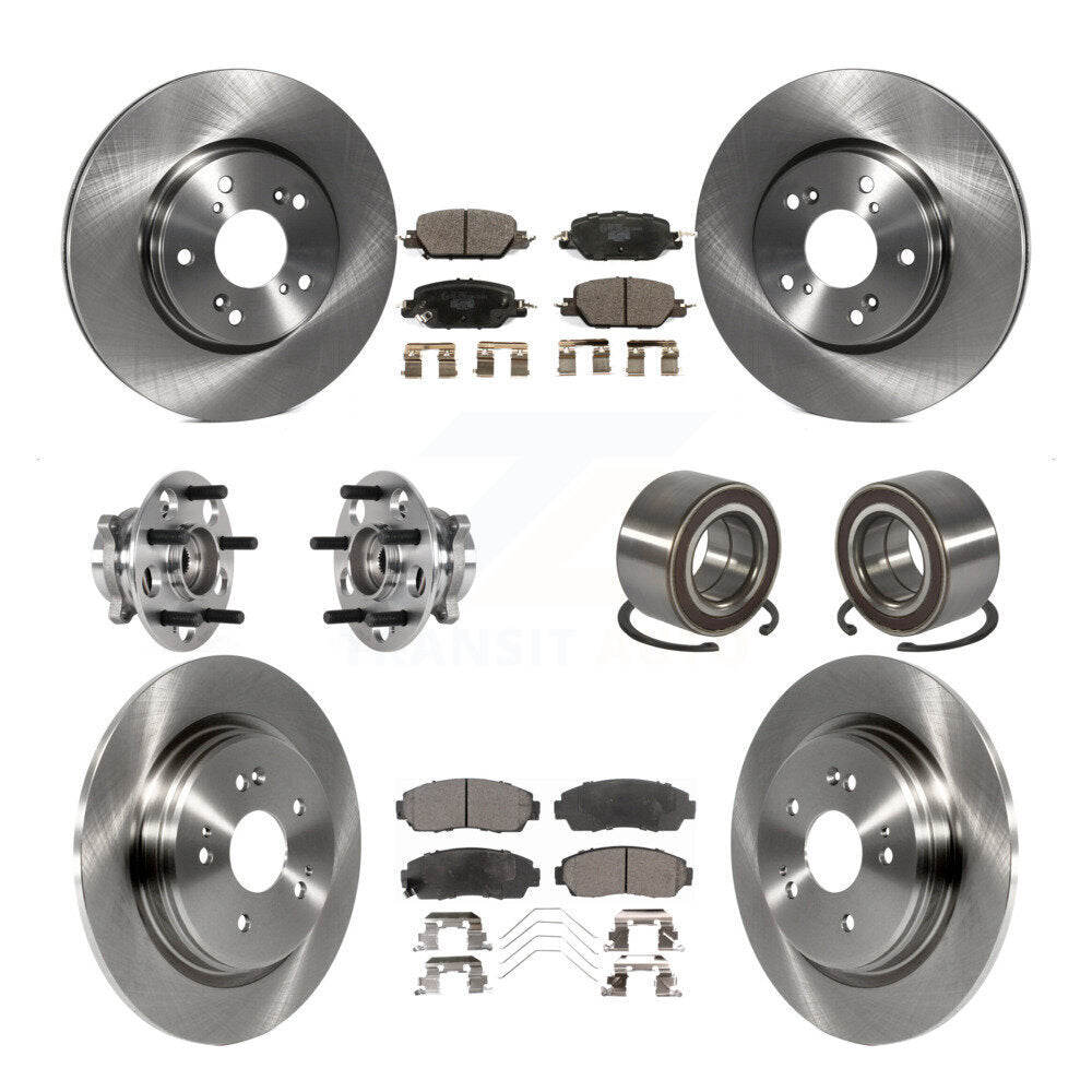 Kit de Rotor et plaquettes de frein à disque, roulement de moyeu de roue avant et arrière (10 pièces) pour Honda CR-