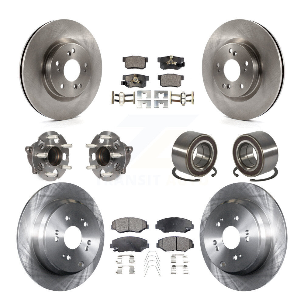 Kit de rotor et de plaquettes de frein avec roulement de moyeu avant et arrière (10 pièces) pour Honda CR-V FW 2012 – 2016