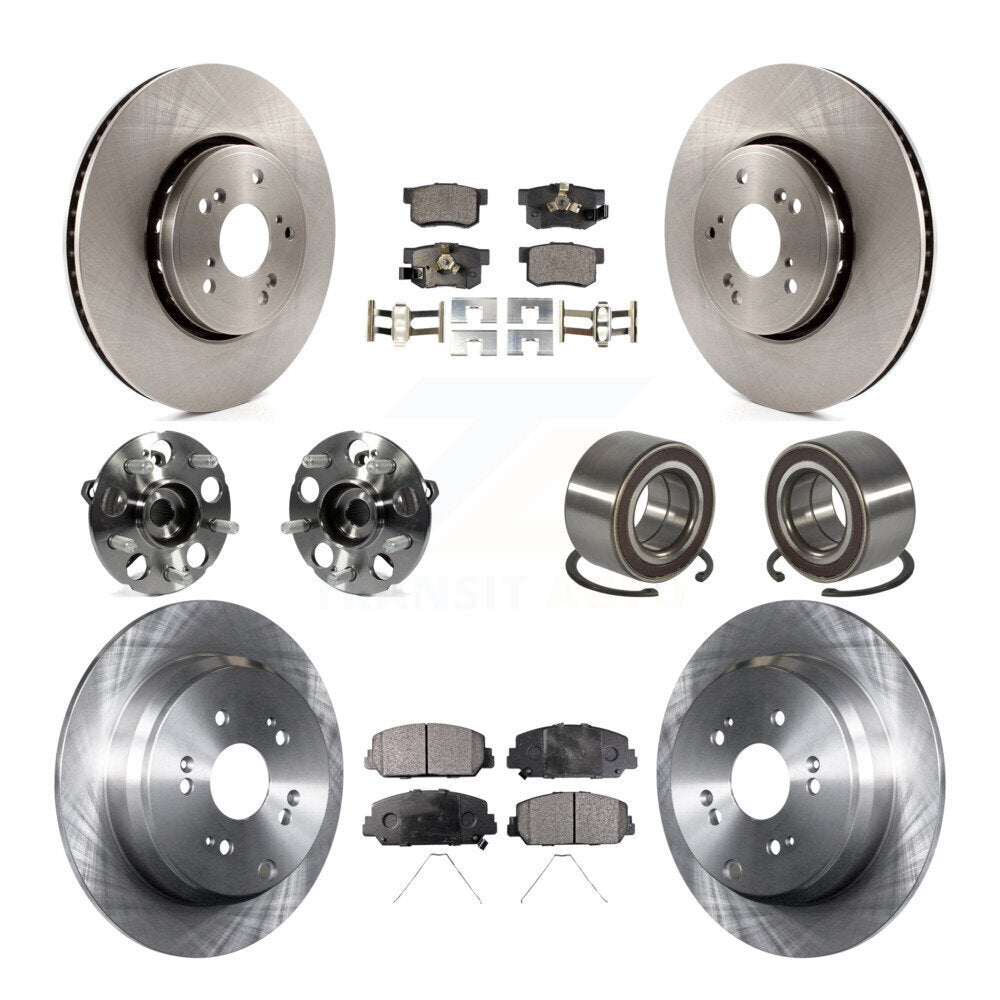 Kit de rotors et plaquettes de frein avec roulement de moyeu avant et arrière (10 pièces) pour Acura RDX AW 2013 – 2016