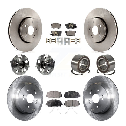 Kit de rotors et plaquettes de frein avec roulement de moyeu avant et arrière (10 pièces) pour Acura RDX AW 2013 – 2016