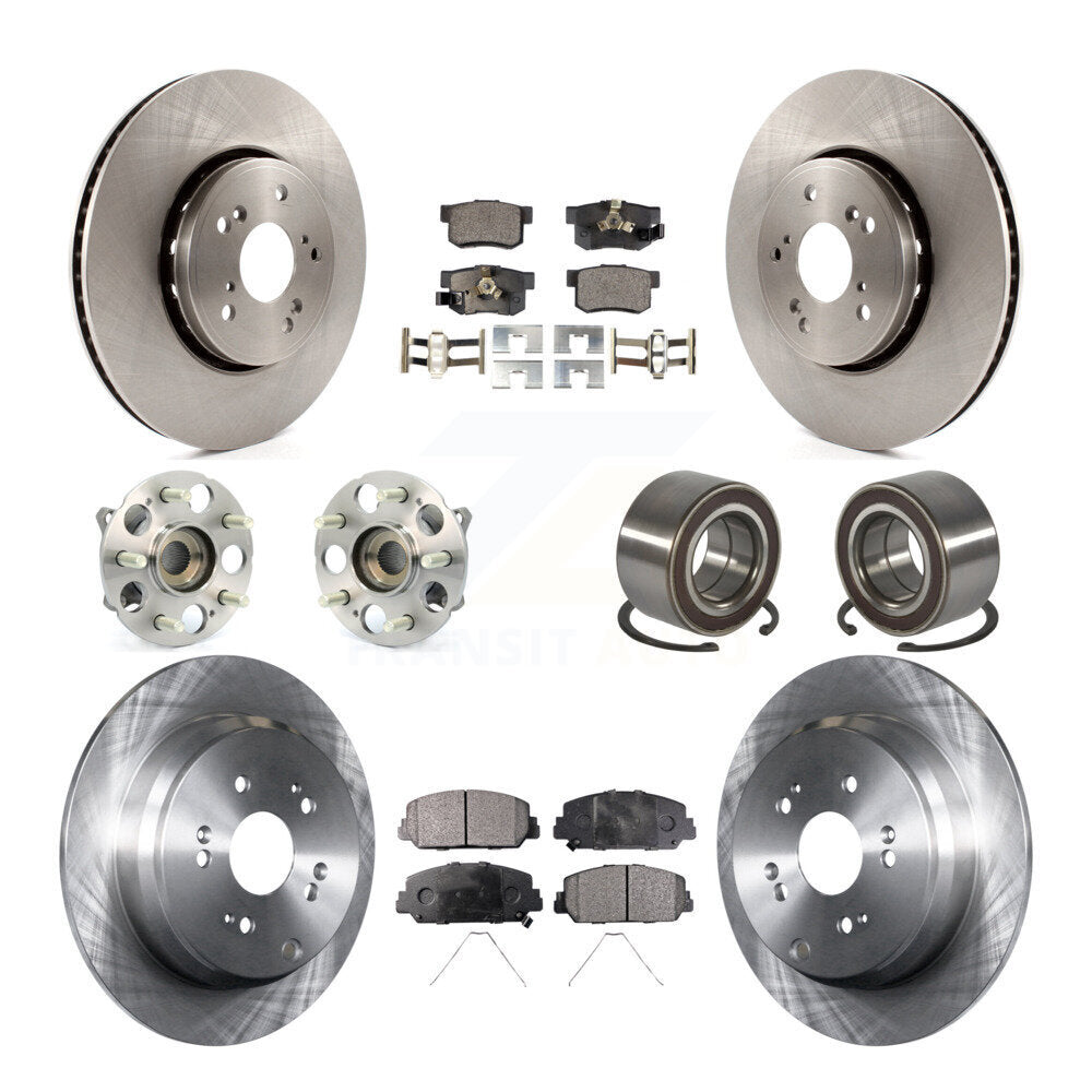 Kit de rotors et plaquettes de frein avec roulement de moyeu avant et arrière (10 pièces) pour Acura RDX AW 2017 – 2018
