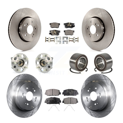 Kit de rotors et plaquettes de frein avec roulement de moyeu avant et arrière (10 pièces) pour Acura RDX AW 2017 – 2018