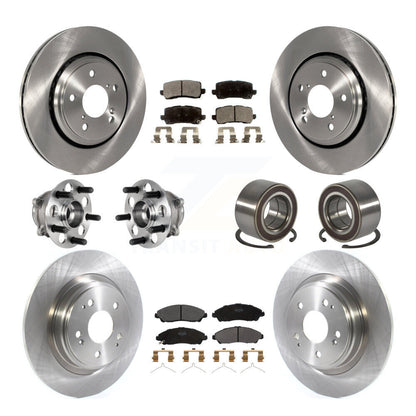 Kit de rotors et plaquettes de frein à disque, roulement de moyeu de roue avant et arrière (10 pièces) pour Acura MD