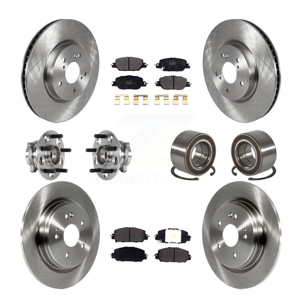 Kit de Rotor et plaquettes de frein à disque, roulement de moyeu de roue avant et arrière (10 pièces) pour Honda CR-