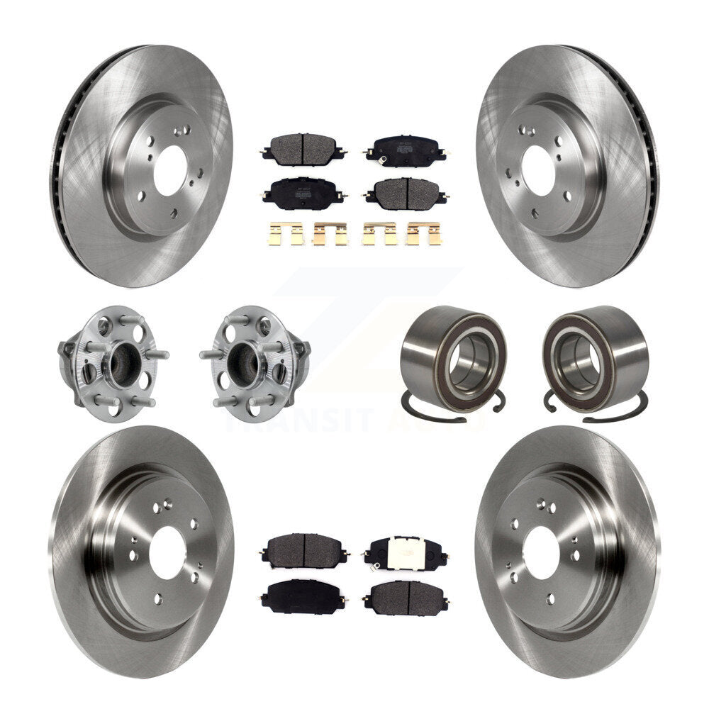 Kit de Rotor et plaquettes de frein à disque, roulement de moyeu de roue avant et arrière (10 pièces) pour Honda CR-