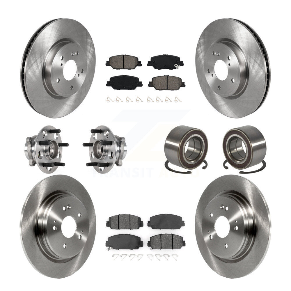 Kit de Rotor et plaquettes de frein à disque, roulement de moyeu de roue avant et arrière (10 pièces) pour Honda CR-