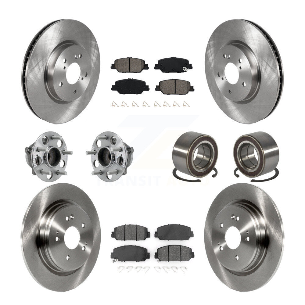 Kit de Rotor et plaquettes de frein à disque, roulement de moyeu de roue avant et arrière (10 pièces) pour Honda CR-