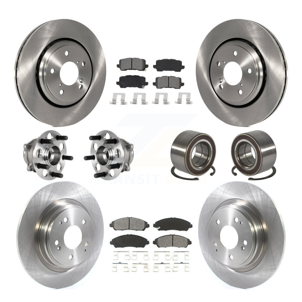 Kit de rotors et plaquettes de frein à disque, roulement de moyeu de roue avant et arrière (10 pièces) pour Acura MD