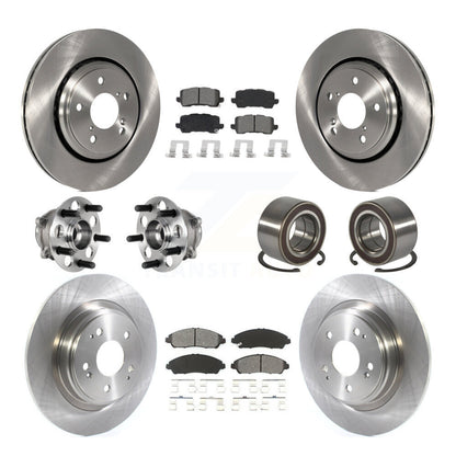 Kit de rotors et plaquettes de frein à disque, roulement de moyeu de roue avant et arrière (10 pièces) pour Acura MD