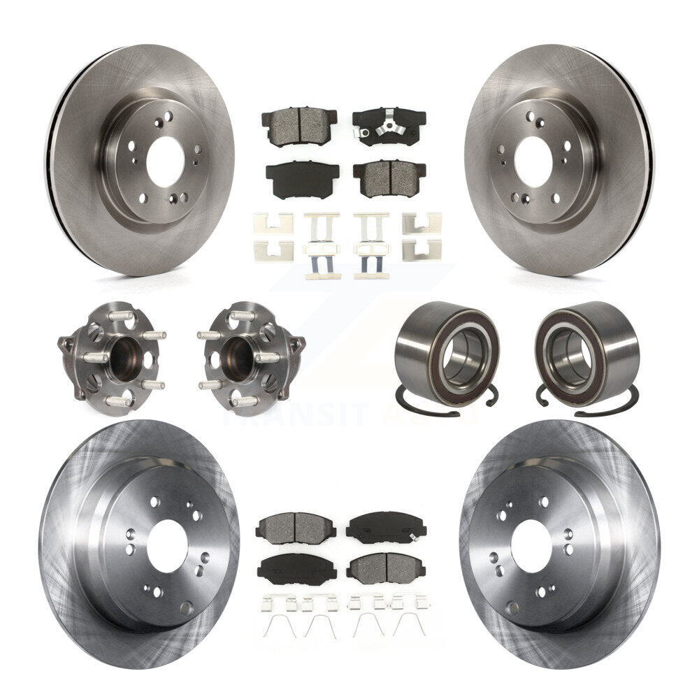Kit de rotor et de plaquettes de frein avec roulement de moyeu avant et arrière (10 pièces) pour Honda CR-V FW 2012 – 2016