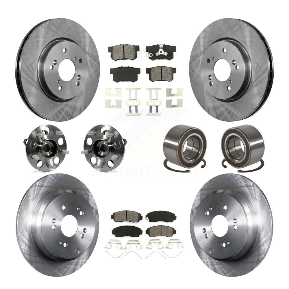 Kit de rotor et de plaquettes de frein avec roulement de moyeu avant et arrière (10 pièces) pour Honda CR-V AW 2012 – 2016