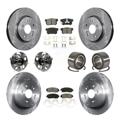 Kit de rotor et de plaquettes de frein avec roulement de moyeu avant et arrière (10 pièces) pour Honda CR-V AW 2012 – 2016