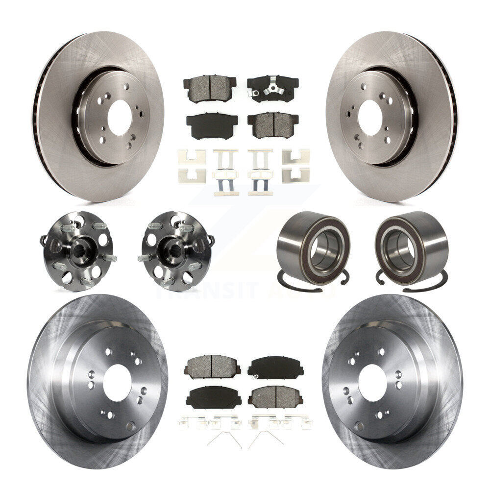 Kit de rotors et plaquettes de frein avec roulement de moyeu avant et arrière (10 pièces) pour Acura RDX AW 2013 – 2016
