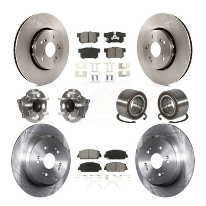 Kit de rotors et plaquettes de frein avec roulement de moyeu avant et arrière (10 pièces) pour Acura RDX FW 2013 – 2018