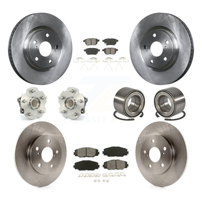 Kit de rotors et plaquettes de frein avec roulement de moyeu avant et arrière (10 pièces) pour Toyota Corolla i 17-18