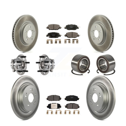 Kit de Rotor et de plaquettes de frein à disque revêtus de roulement de moyeu avant et arrière (10 pièces) pour Honda CR-