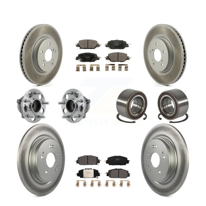 Kit de Rotor et de plaquettes de frein à disque revêtus de roulement de moyeu avant et arrière (10 pièces) pour Honda CR-