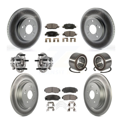Kit de Rotor et de plaquettes de frein à disque revêtus de roulement de moyeu avant et arrière (10 pièces) pour Honda CR-