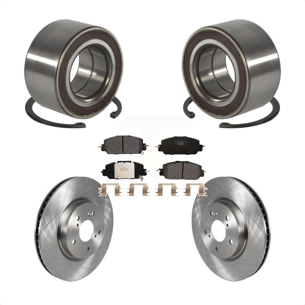 Kit de rotors de frein à disque et de plaquettes en céramique, roulement de roue avant, pour Honda CR-V